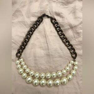 Extra Large Ivory Plastic Pearl Necklace